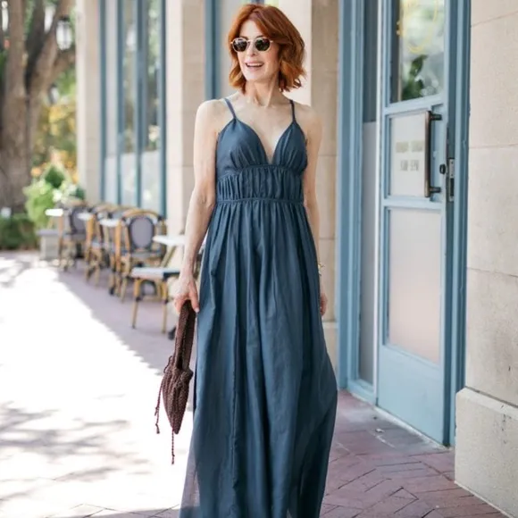 NWT Banana Republic Rosalia Cotton Silk Maxi Dress  Summer Wedding Feminine 4