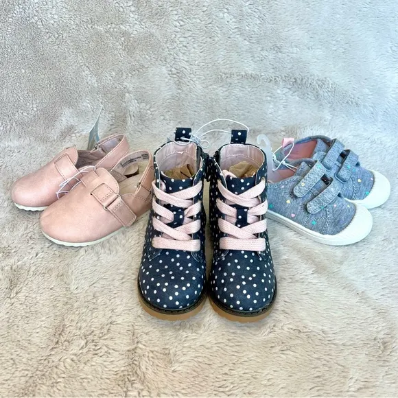 NWT Cat &amp; Jack Shoe Variety 3 Piece Bundle Toddler 6