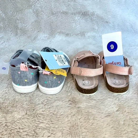 NWT Cat &amp; Jack Shoe Variety 3 Piece Bundle Toddler 6