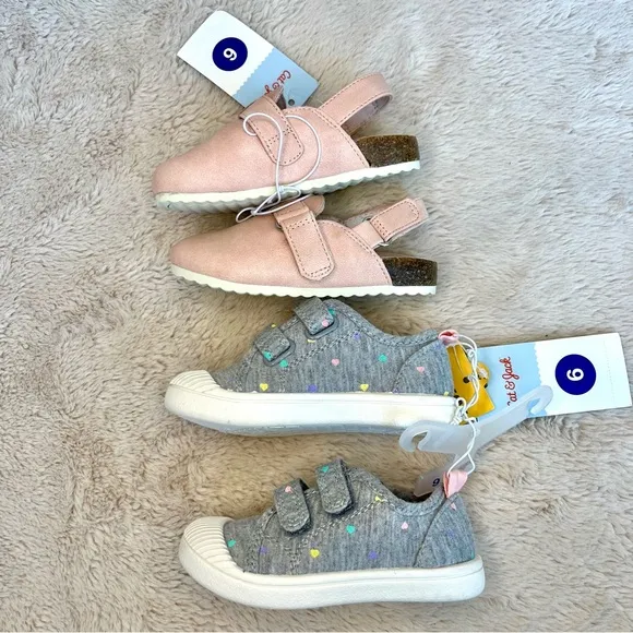 NWT Cat &amp; Jack Shoe Variety 3 Piece Bundle Toddler 6