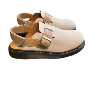 NWT Dr Martens JORGE II SUEDE SLINGBACK MULES Size Men's 11 Parchment Beige
