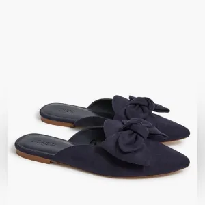 NWT J.Crew Sueded Bow Mules