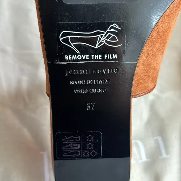 N.W.T. Jenni Kayne Suede Mules in color Saddle