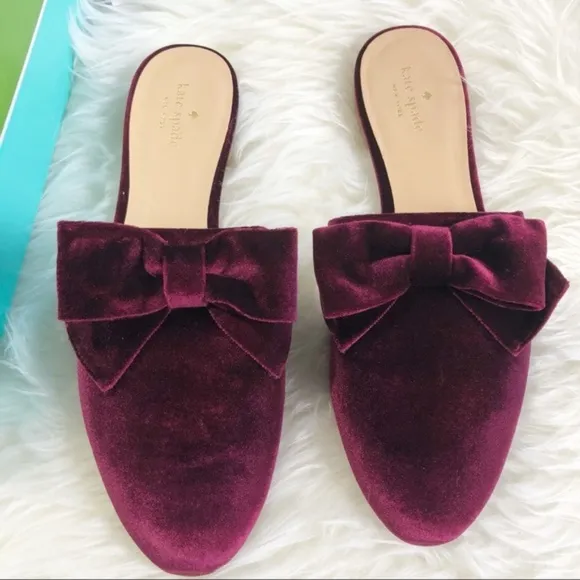 NWT Kate Spade Madra Velvet Mules