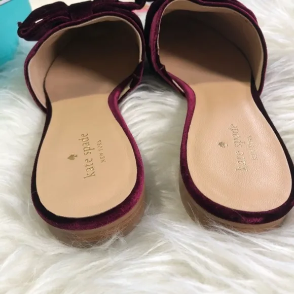 NWT Kate Spade Madra Velvet Mules
