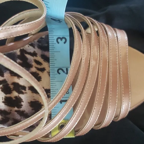 NWT MANOLOS! BLAHNIK strappy nude stilettos slingback sandals heels size 8.5 - 9