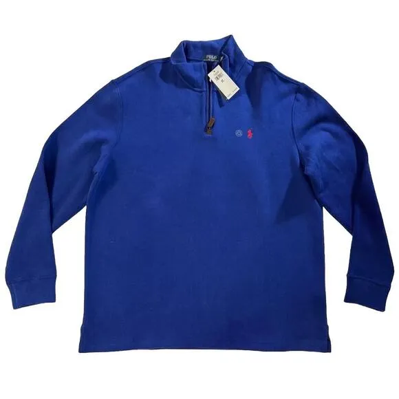 NWT Men's POLO‎ RALPH LAUREN LS HZ-LONG SLEEVE-KNIT Blue XL/TG/EG $125