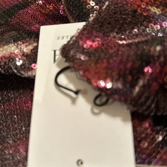 NWT Misa Los Angeles‎ Divia ikat sequins midi dress