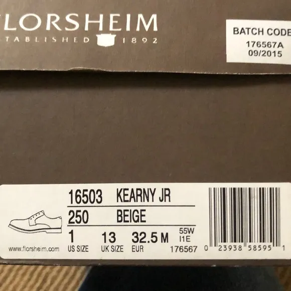 NWT NIB Kids’ Florsheim Suede Oxfords