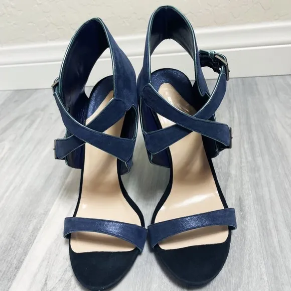 NWT Nicholas Kirkwood Blue Suede Strappy Heels