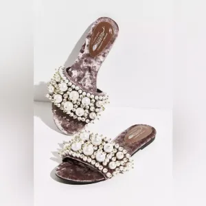 NWT Pixie Pearl Slide Sandals