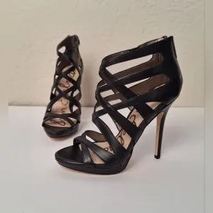 NWT Sam Edelman caged heels leather gladiator capsule strappy sexy edgy stiletto