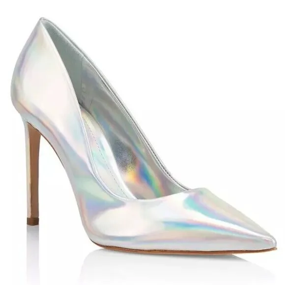 NWT Schutz Lou Faux Iridescent Specchio Women's Pump 7.5