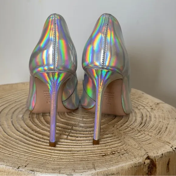 NWT Schutz Lou Faux Iridescent Specchio Women's Pump 7.5