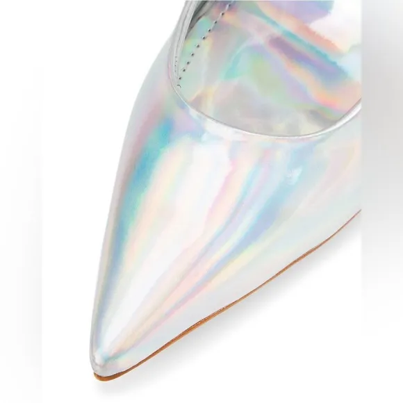 NWT Schutz Lou Faux Iridescent Specchio Women's Pump 7.5