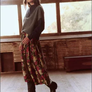NWT [THE GREAT.] the highland skirt in hidden garden floral
