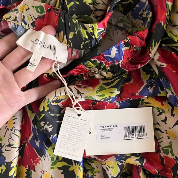 NWT [THE GREAT.] the highland skirt in hidden garden floral