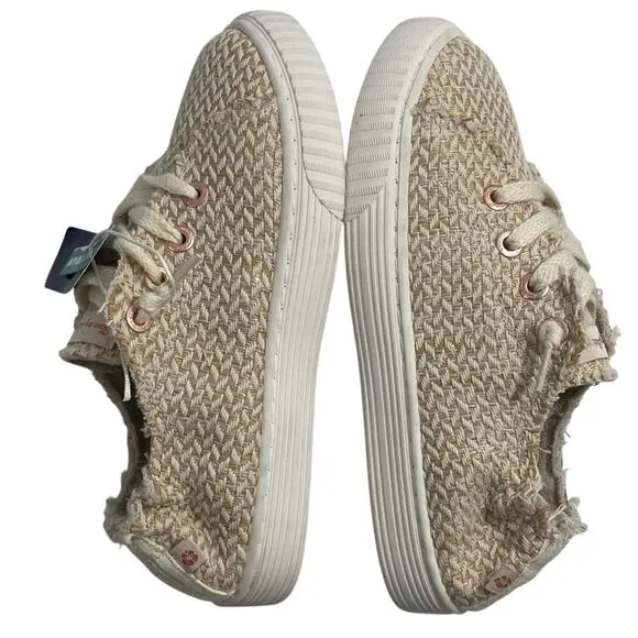 NWT Tommy Bahama Women’s Neutral Weave Sneakers Size 7.5 Slip On Shoes Beige