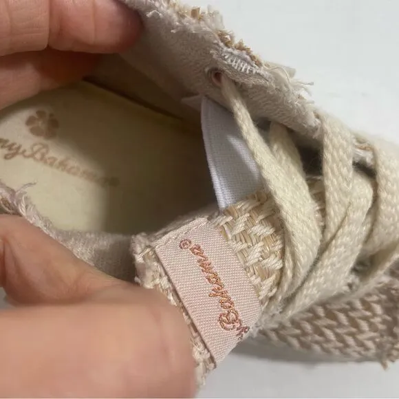 NWT Tommy Bahama Women’s Neutral Weave Sneakers Size 7.5 Slip On Shoes Beige