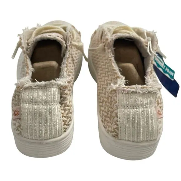 NWT Tommy Bahama Women’s Neutral Weave Sneakers Size 7.5 Slip On Shoes Beige