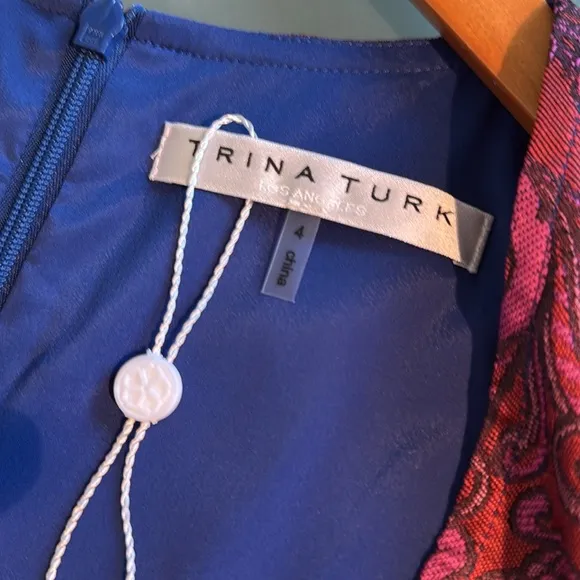 NWT Trina Turk  Multicolored Leigh Dress Retail $398 Size 4