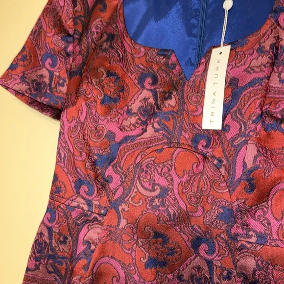 NWT Trina Turk  Multicolored Leigh Dress Retail $398 Size 4