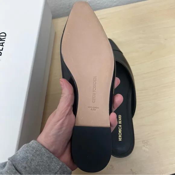 NWT Veronica Beard Carlotta Leather Mules