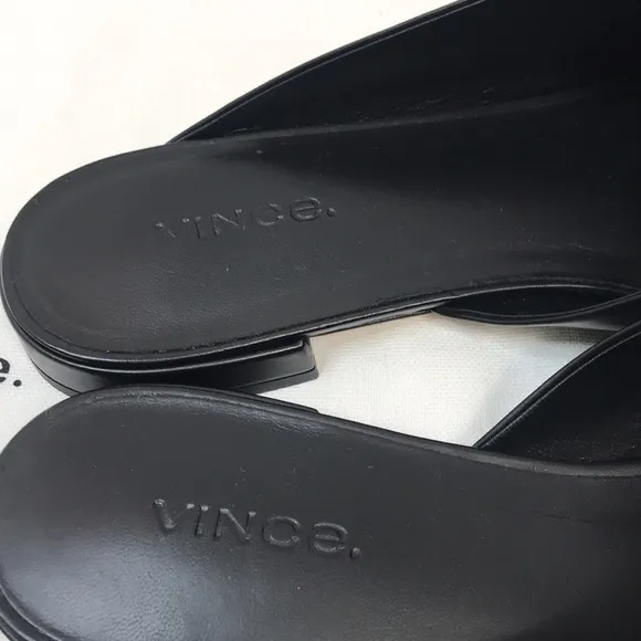 NWT Vince Danna Leather Pointed Toe Mules