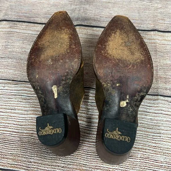 Old Gringo Womens 5 Brown Leather Heeled Boot Mules Boho Western Cowgirl Fall