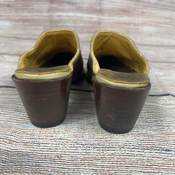 Old Gringo Womens 5 Brown Leather Heeled Boot Mules Boho Western Cowgirl Fall