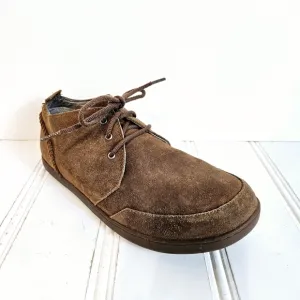 Olukai Shoes Mens Size 9 Maki Brown Suede Leather Moccasin Lace Up