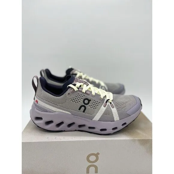 On Cloudsurfer Trail Size 7 Womens Seedling Lilac Purple Black Running Shoes