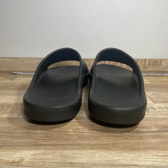 Oofos OOahh Slide Sandal Mens Size 14‎ Black Oofoam Arch Support Sandals EUC