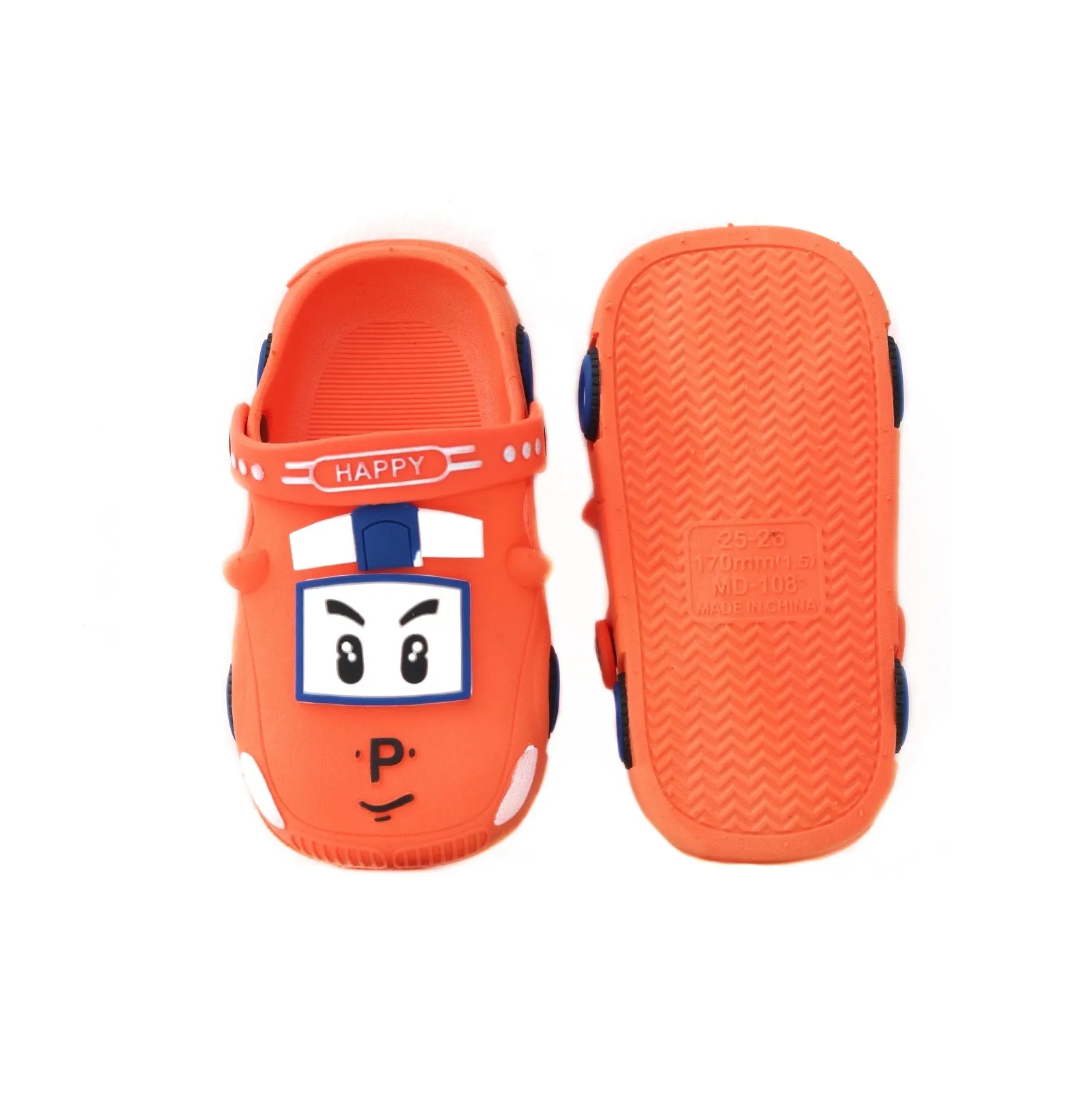 Orange Car Pattern Clogs for Boys by Yellow Bee - Ignite the Fun