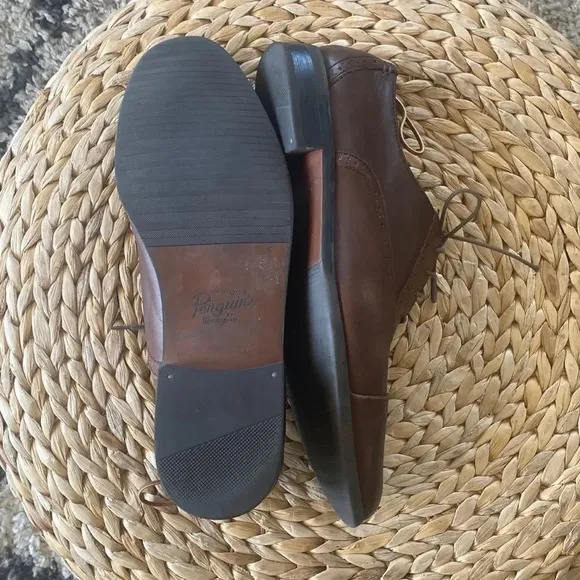 Original Penguin Premium Brown Leather Oxfords