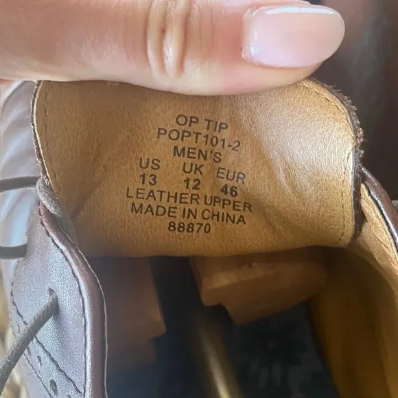 Original Penguin Premium Brown Leather Oxfords