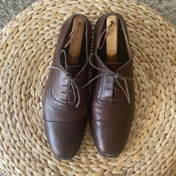 Original Penguin Premium Brown Leather Oxfords