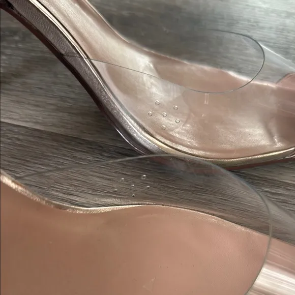 Paolo Metallic Slingback Heels Pointed toe Pump (Missing Ankle Strap)
