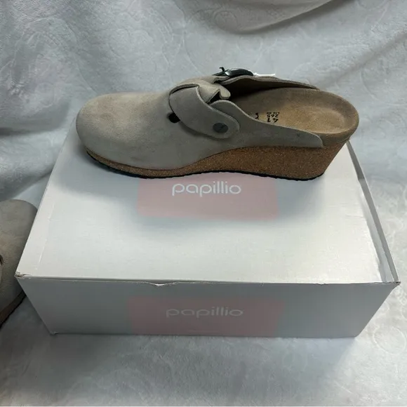 Papillo backless wedge clogs.