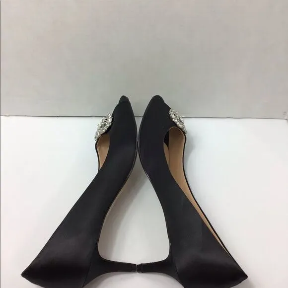 Paradox London Pink Prunella Crystal Embellished Pointed Peep Toe Heels