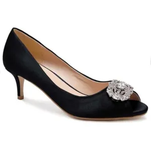 Paradox London Pink Prunella Crystal Embellished Pointed Peep Toe Heels