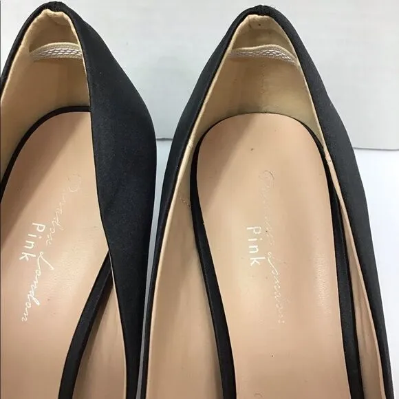 Paradox London Pink Prunella Crystal Embellished Pointed Peep Toe Heels