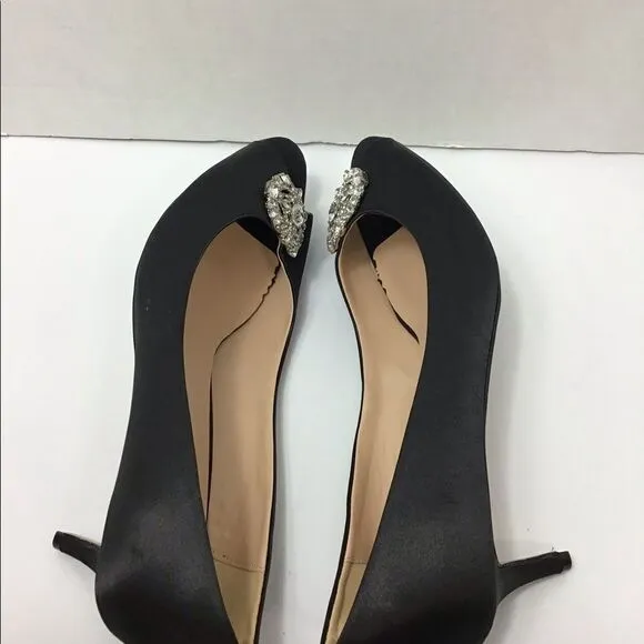 Paradox London Pink Prunella Crystal Embellished Pointed Peep Toe Heels