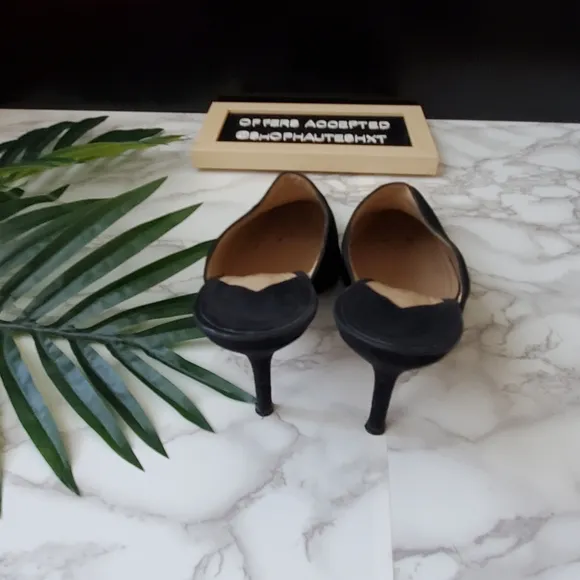 Paul Andrew Certosa Black Pointed Toe Stilletto Mules