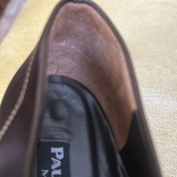 PAUL GREEN München Women's Brown Leather Pointed Square Toe Pumps Heels