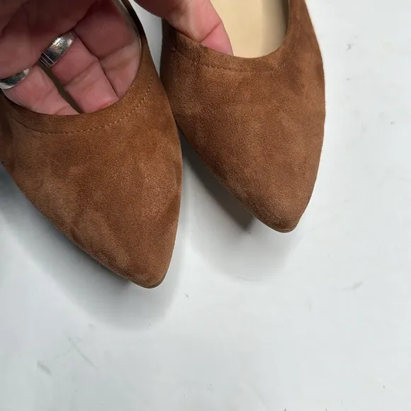 Paul Green Suede Yvette Pointed Toe Pumps in SAMTZIEGE TOFFEE Heels S-288 Sz 7
