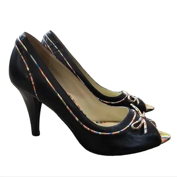 Paul Smith Leather Open Toe Heels Size 36
