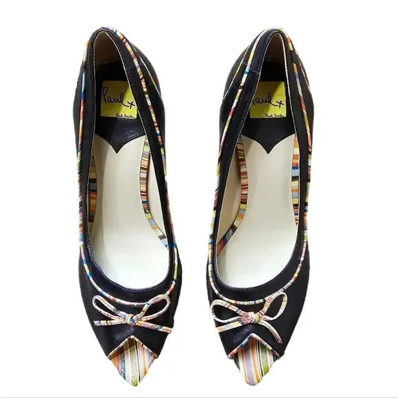 Paul Smith Leather Open Toe Heels Size 36