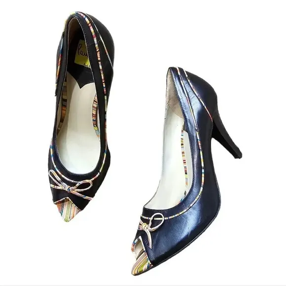 Paul Smith Leather Open Toe Heels Size 36