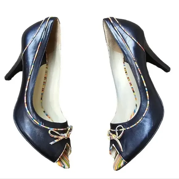 Paul Smith Leather Open Toe Heels Size 36